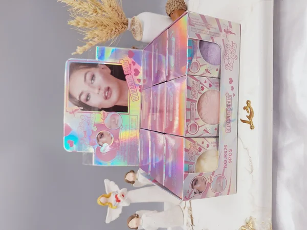 بمب هایلایتر شاین دار پنبه ای برای بدن و صورت برند ROMANTIC RAIN کد R626