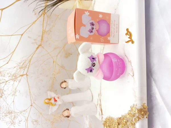 ادکلن عروسکی کودک مدل خرگوش صورتی صورتی کد 14416