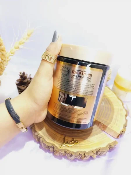 ماسک مو کراتینه داخل حمام فاقد سولفات و پارابن 600 میل هپی لیدی HAPPY LADY کد HL213