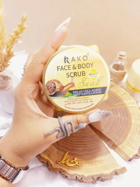 اسکراب شنی صورت و بدن رایحه حلزون راکو RAKO اصلی کد RK1029