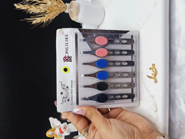 موچین انگشتی دکمه ای استیل کد برند POLILIKE کد B011