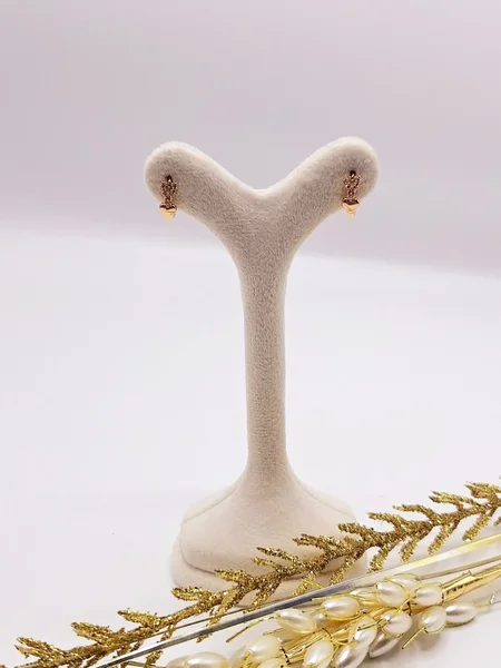 گوشواره طلایی طرح مینمال قلب برند ژوپینگ