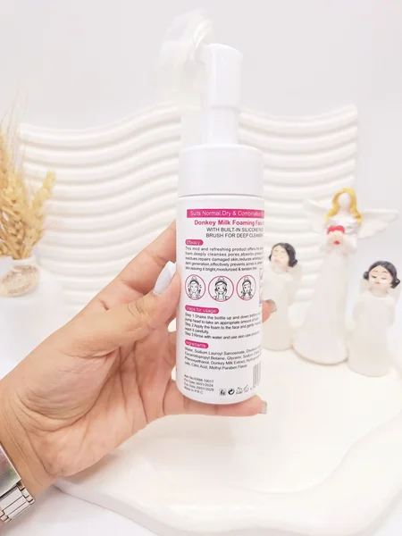 فوم براش دار شیر الاغ صورتی برنا اور رزا کد 4532