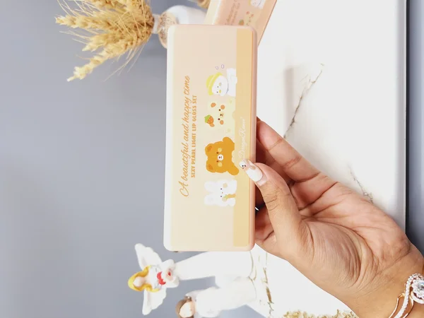 پک 10 تایی رژ مایع خوش رنگ طرح خرسی برند Dragon Rance کد RD86