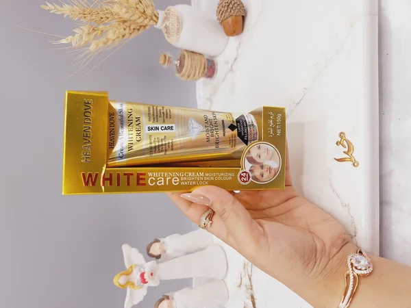 کرم تیوپی مراقبت از پوست سفید کننده و آبرسان پوست برند HEAVEN DOVE کارتن طلایی کد HD_1053 A