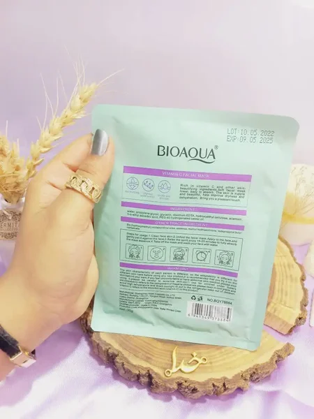 ماسک صورت ورقه ای 30 گرمی ویتامین سی سری 2x بیوآکوا BQY78884