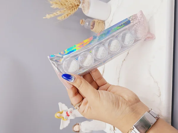 ست 6 تایی پودر گلیتر و کروم طوسی