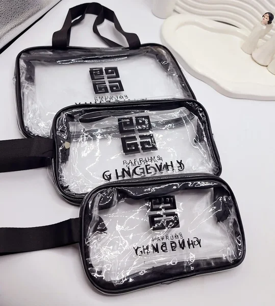 پک 3 تایی کیف آرایشی واشبگ WASHBAG (طلق سفید و شفاف)