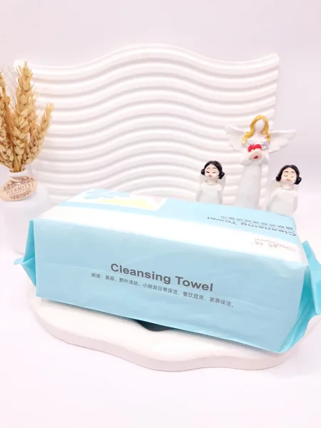 دستمال حوله ای Hanyan رنگ بدنه آبی سایز 20 در 20 کد 0536