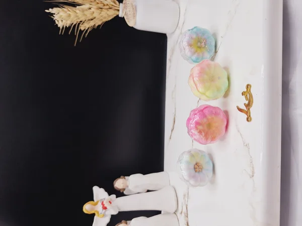 کوکتل پدیکور طرح گل پنبه همراه با شاین 20 گرم