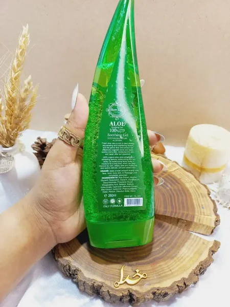 ژل سایز بزرگ 260 میل آبرسان درمانی آلوئه ورا 100% درصد هپی لیدی HAPPY LADY اورجینال ایتالیا کد HL305