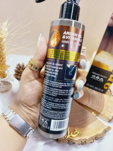 اسپری دو فاز مدل روغن آرگان و ویتامین ای  VITAMIN E / Argan oil حجم 250 میل برند سلطان رز SULTANA ROSE اصلی کد SA231