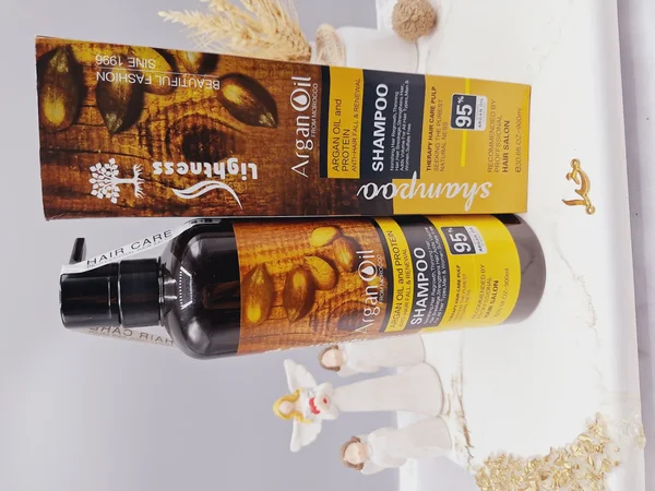 شامپو روغن آرگان کراتینه مراکشی هک شده ساخت اسلواکی جعبه دار لایتنس 900 میل 95% ARGAN OIL