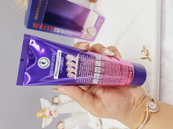 کرم تیوپی مراقبت از پوست سفید کننده و آبرسان پوست برند HEAVEN DOVE کارتن بنفش کد HD_1053 C