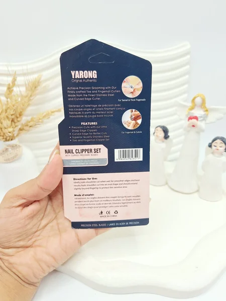 ست ناخن گیر و گوشه گیر 2عددی برند YARONG کیفیت عالی کد 3417《کارتن صورتی 》