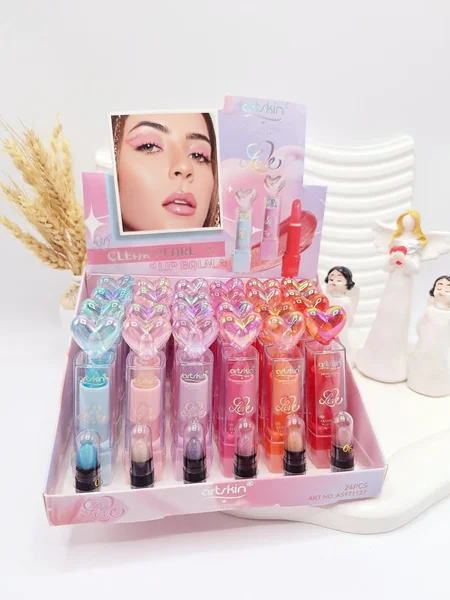 بالم لب شاین دار پوکه قلبی شیشه ای برند آرت اسکین کد 971127