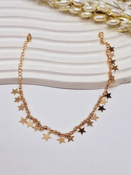 پابند طرح آویز ستاره طلایی آبکاری رادیوم