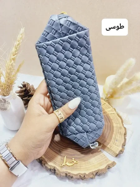 کیف چرمی فوق العاده با کیفیت طرح مکعبی سایز بزرگ طرح 2