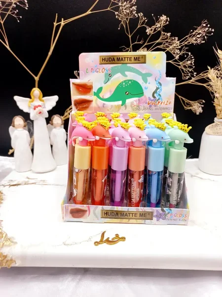 برق لب حرارتی طرح دلفین هدا مات می HUDA MATTE ME  کد X279