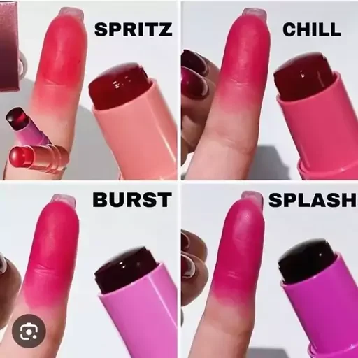 تینت لب ژله ای معروف با بافت یکدست برند هدا موجی HUDAVMOJI کد 137