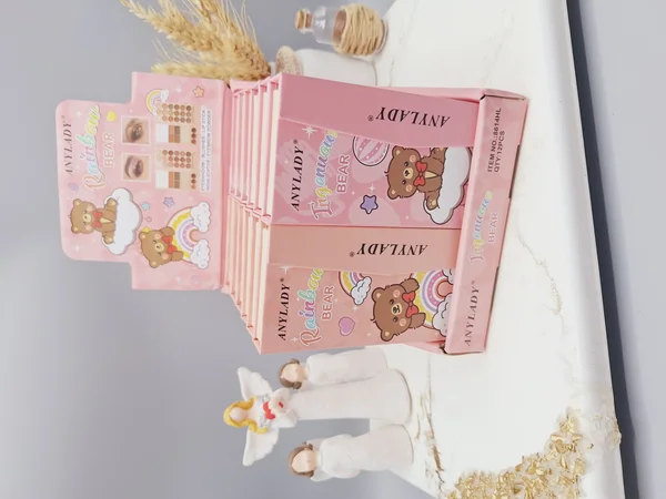 پالت سایه آنالیدی طرح دونات خرس قهوه ای کوچولو بانمک ANYLADY کد 8614HL